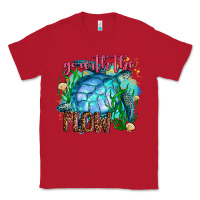 Red go with the flow Classic Tee - AdoDesignShop