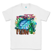 White go with the flow Classic Tee - AdoDesignShop