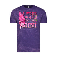 Cloud Purple I Wear Pink For My Mini with Butterfly Vintage Tee - texasbilliewilder
