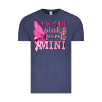 Vintage Denim I Wear Pink For My Mini with Butterfly Vintage Tee - texasbilliewilder