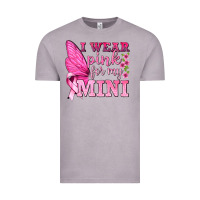 Vintage Zinc I Wear Pink For My Mini with Butterfly Vintage Tee - texasbilliewilder
