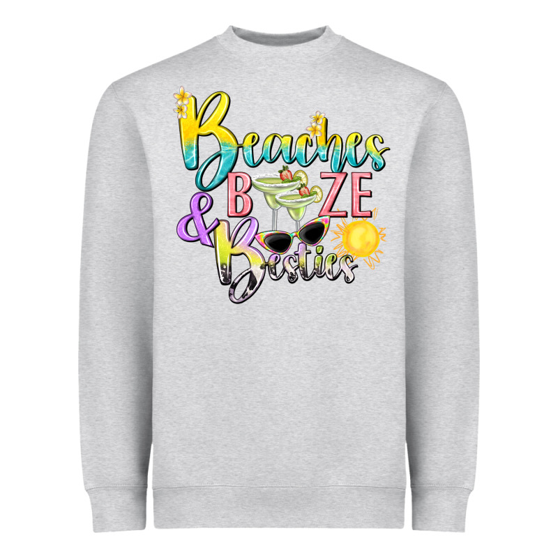 Beaches Booze And Besties Tbw Heavyweight Sweatshirt by texasbilliewilder | Teevron