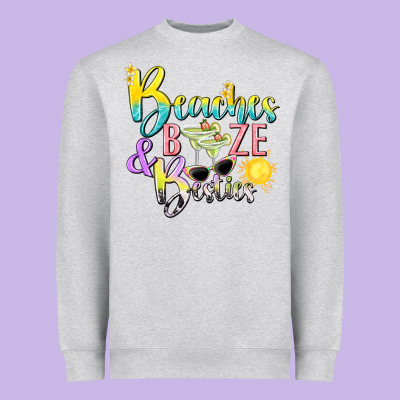 Beaches Booze And Besties Tbw Heavyweight Sweatshirt Designed By Texasbilliewilder
