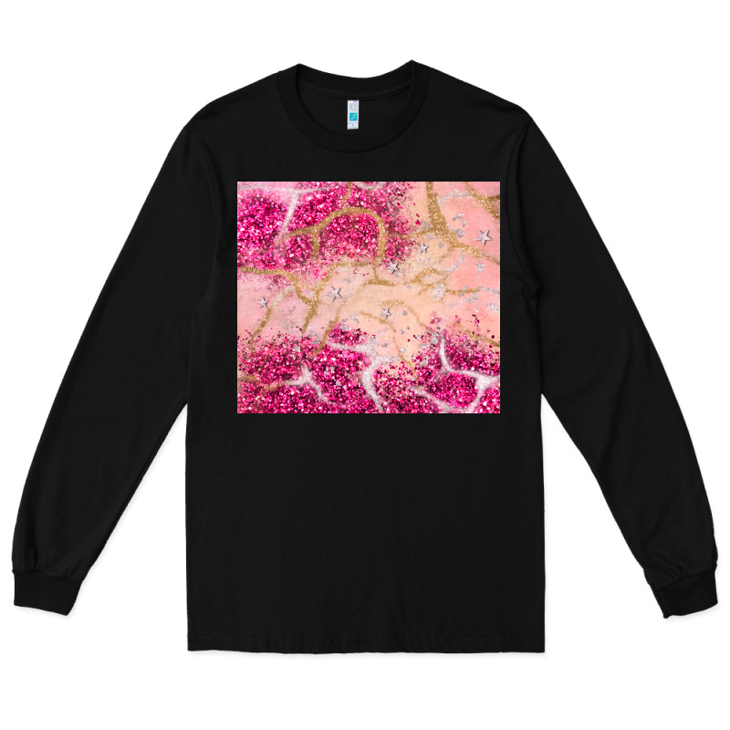 Pink Glitter Long Sleeve Tee by JahusDesignShop | Teevron