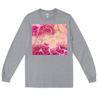 Heather Grey pink glitter Long Sleeve Tee - JahusDesignShop
