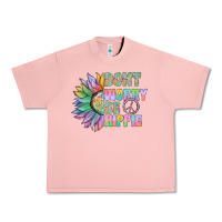 Salmon Don't Worry Be Hippie Urban Heavy Tee - CowhideDigitalArt