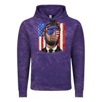 American Flag With Lincoln Vintage Hoodie | Teevron