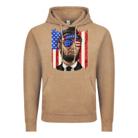 Vintage Coffee American flag with lincoln Vintage Hoodie - texasbilliewilder