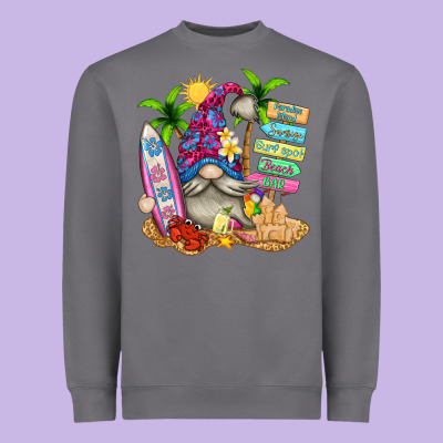 Beach Gnome Heavyweight Sweatshirt Designed By Texasbilliewilder