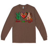 Chestnut peace love Christmas cakes Long Sleeve Tee - AdoDesignShop