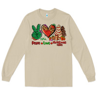 Mushroom peace love Christmas cakes Long Sleeve Tee - AdoDesignShop