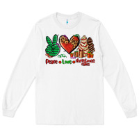 Peace Love Christmas Cakes Long Sleeve Tee | Teevron