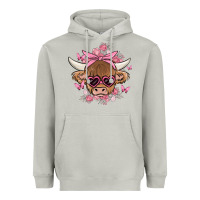 Moon Dust cow with flowers and butterflies Heavyweight Hoodie - MaliasSmallBusiness
