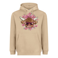 Mushroom cow with flowers and butterflies Heavyweight Hoodie - MaliasSmallBusiness