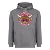 Storm cow with flowers and butterflies Heavyweight Hoodie - MaliasSmallBusiness
