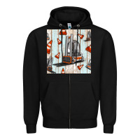 Black forklift seamless pattern Zipper Hoodie - BundleAndBundleShop