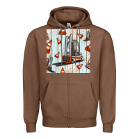 Chestnut forklift seamless pattern Zipper Hoodie - BundleAndBundleShop