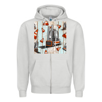 Dove Grey forklift seamless pattern Zipper Hoodie - BundleAndBundleShop