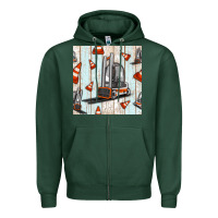 Sports Green forklift seamless pattern Zipper Hoodie - BundleAndBundleShop