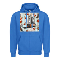 True Royal forklift seamless pattern Zipper Hoodie - BundleAndBundleShop