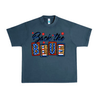 Midnight Navy Back the blue Urban Heavy Tee - Neo Western