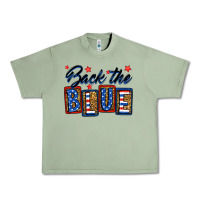 Oil Green Back the blue Urban Heavy Tee - Neo Western