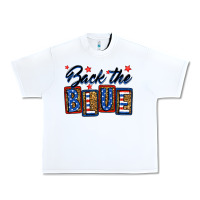 White Back the blue Urban Heavy Tee - Neo Western