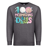 Charcoal Heather 100 mermazing days Premium Sweatshirt - MaliasSmallBusiness