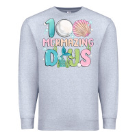 Heather Grey 100 mermazing days Premium Sweatshirt - MaliasSmallBusiness