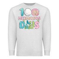 Oatmeal Heather 100 mermazing days Premium Sweatshirt - MaliasSmallBusiness