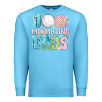 Ocean Blue 100 mermazing days Premium Sweatshirt - MaliasSmallBusiness