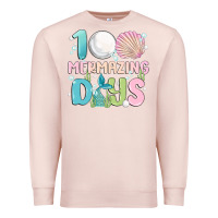 Pale Pink 100 mermazing days Premium Sweatshirt - MaliasSmallBusiness