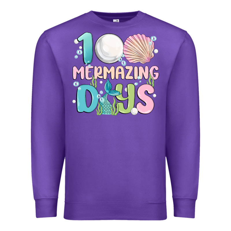 100 Mermazing Days Premium Sweatshirt by MaliasSmallBusiness | Teevron