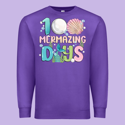 100 Mermazing Days Premium Sweatshirt Designed By Maliassmallbusiness