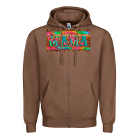 Chestnut mama tie dye license plate template Zipper Hoodie - Artiststas
