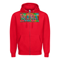 Red mama tie dye license plate template Zipper Hoodie - Artiststas
