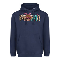 Navy mama cow Heavyweight Hoodie - MaliasSmallBusiness