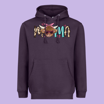 Mama Cow Heavyweight Hoodie Designed By Maliassmallbusiness