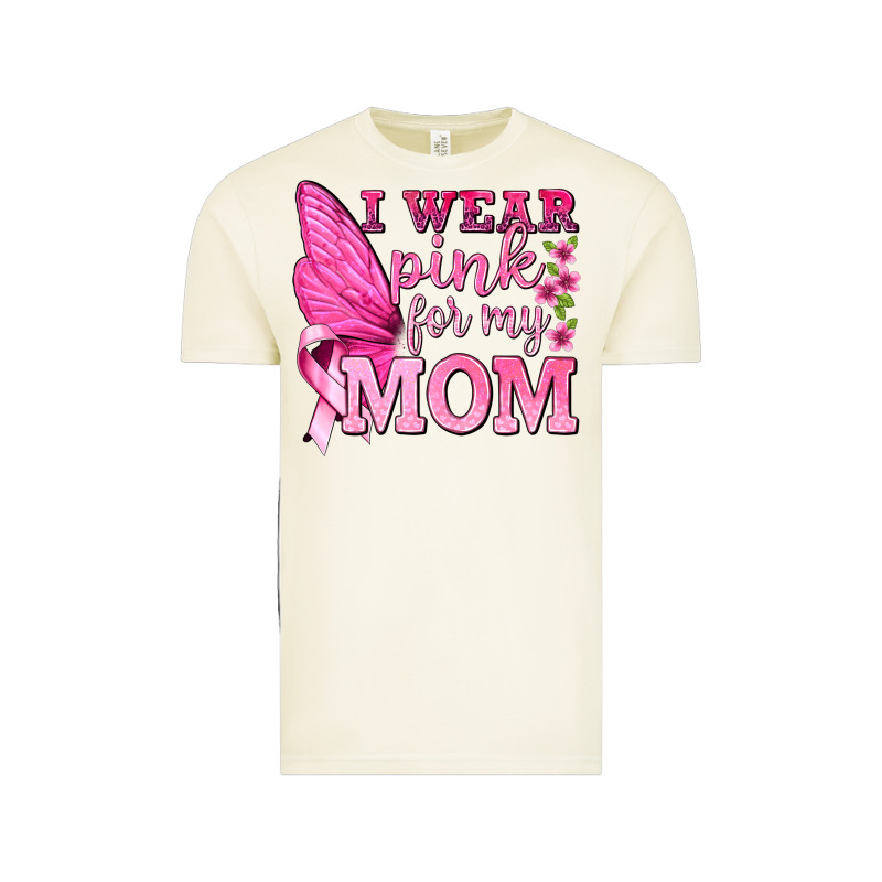 I Wear Pink For My Mom With Butterfly Vintage Tee by texasbilliewilder | Teevron