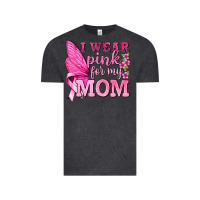 Vintage Black I Wear Pink For My Mom with Butterfly Vintage Tee - texasbilliewilder