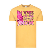 Vintage Mustard I Wear Pink For My Mom with Butterfly Vintage Tee - texasbilliewilder