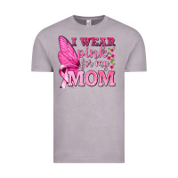 Vintage Zinc I Wear Pink For My Mom with Butterfly Vintage Tee - texasbilliewilder