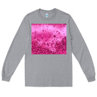 Heather Grey pink glitter Long Sleeve Tee - JahusDesignShop