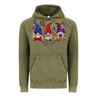 Vintage Olive American gnomes with sunflowers Vintage Hoodie - texasbilliewilder