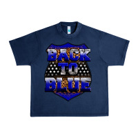 Navy Back the blue Urban Heavy Tee - Neo Western