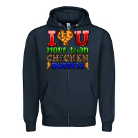 Navy i love you more than chicken nuggets Zipper Hoodie - AdoDesignShop