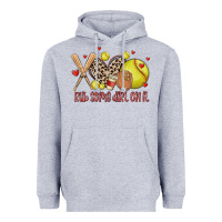 Heather Grey rub some dirt on it softball Heavyweight Hoodie - MaliasSmallBusiness