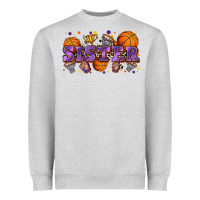 Heather Grey sister basketball Heavyweight Sweatshirt - Zillion Design Studio
