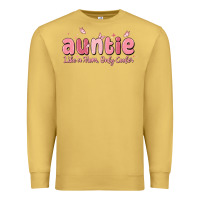Antique Gold auntie like a mom only cooler Premium Sweatshirt - MaliasSmallBusiness