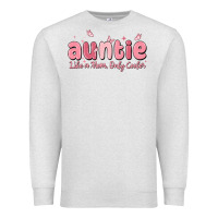 Oatmeal Heather auntie like a mom only cooler Premium Sweatshirt - MaliasSmallBusiness